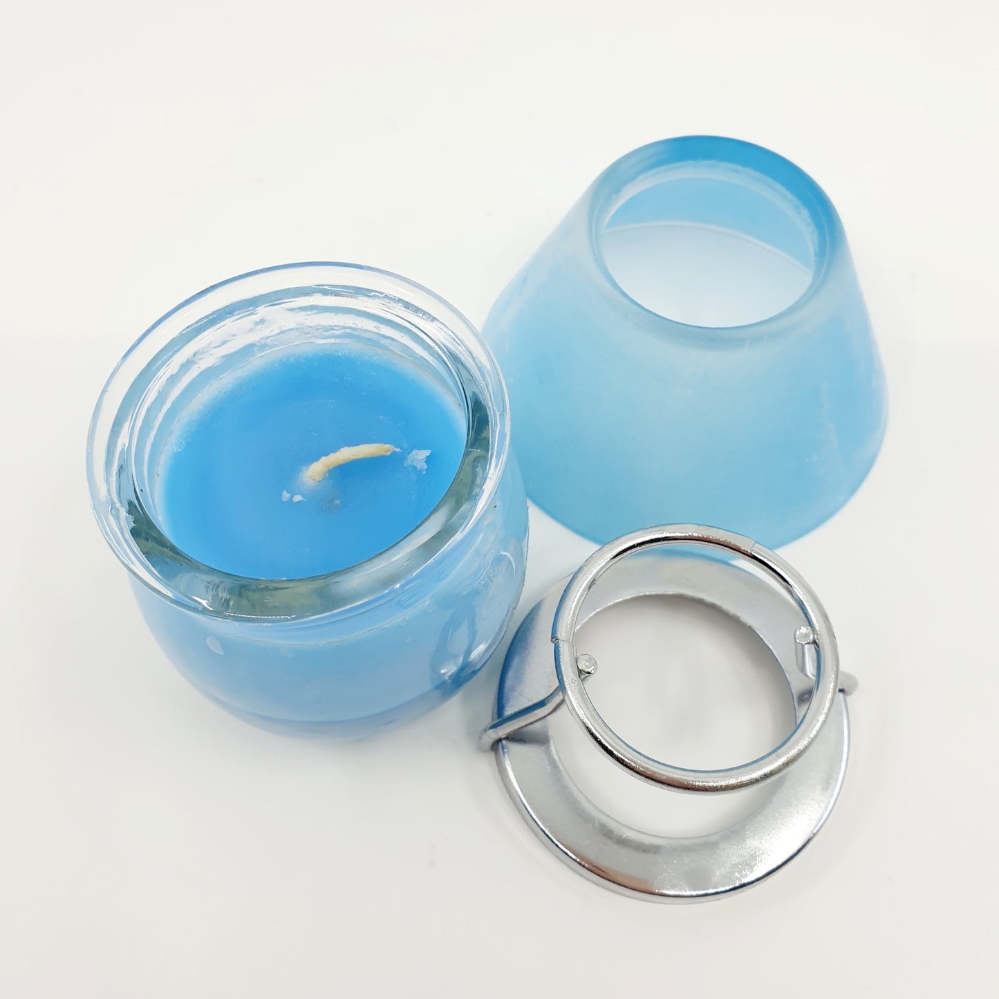 Bougeoir - petite lampe bleue