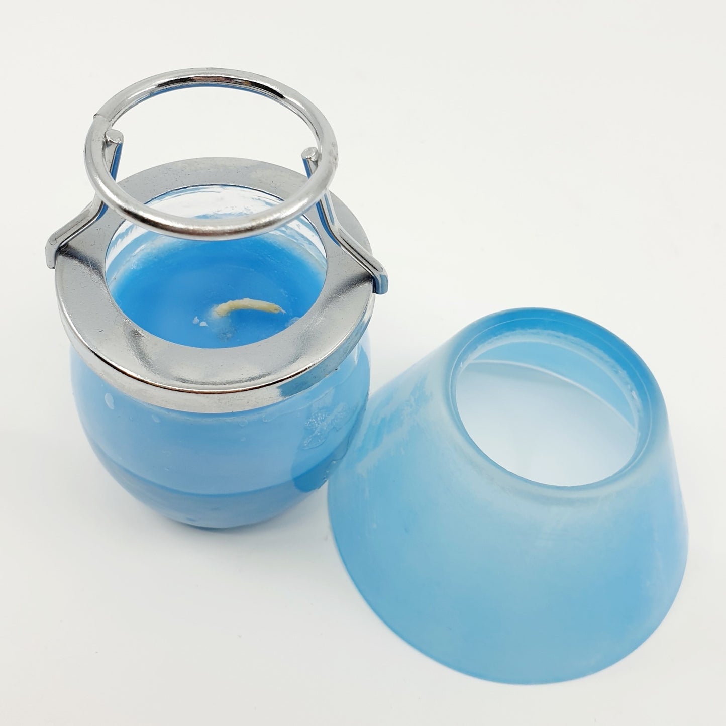 Bougeoir - petite lampe bleue