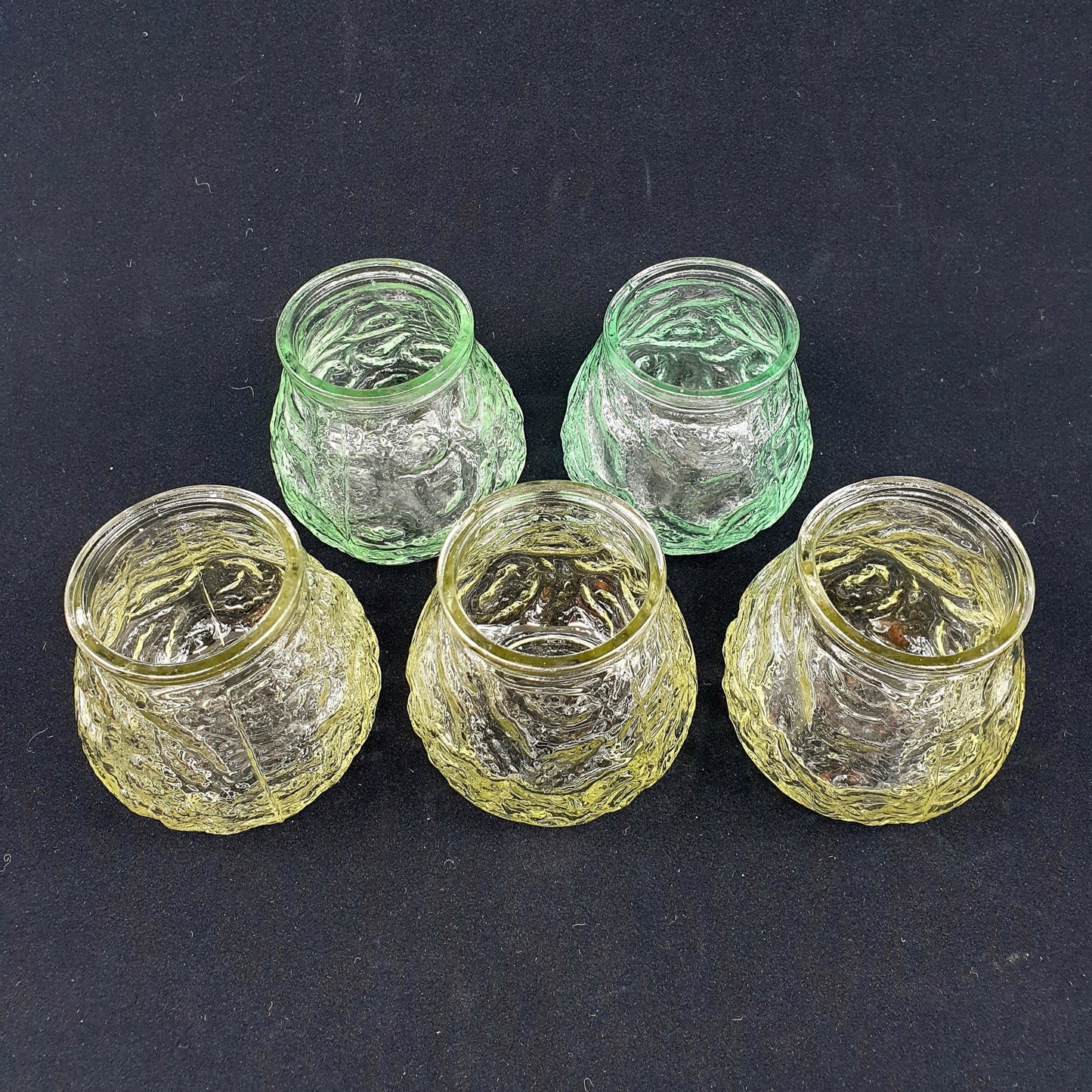 Bougeoir en verre coloré (5 pièces)
