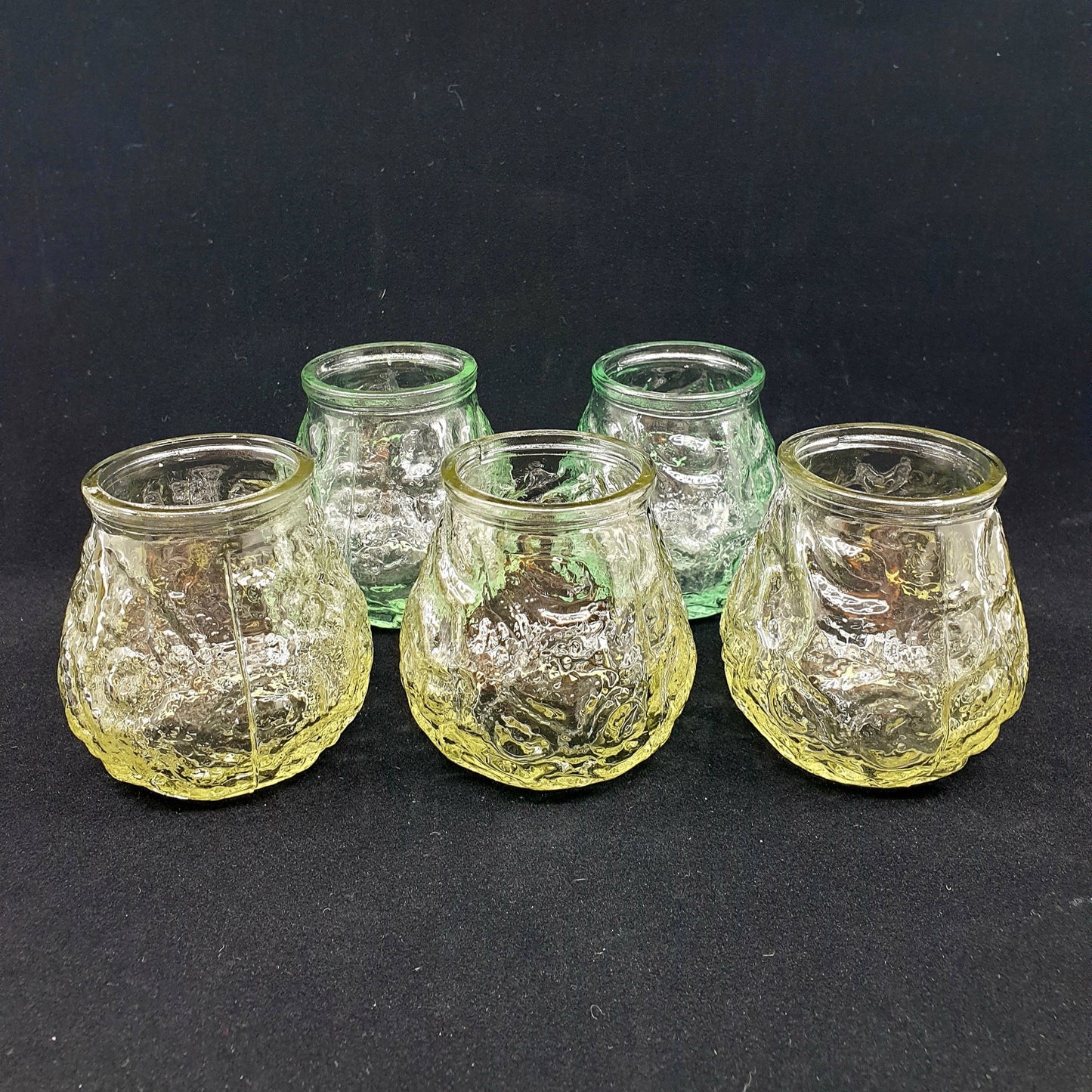 Bougeoir en verre coloré (5 pièces)