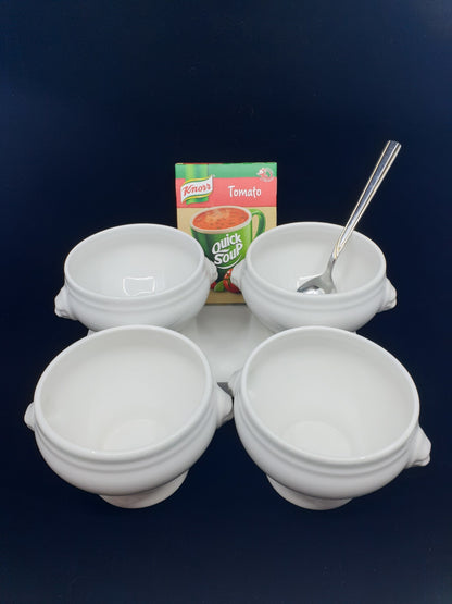 Soupière blanche (4 pièces )