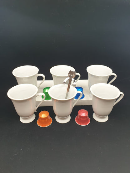Tasse en porcelaine - Clothilde (6 pièces)