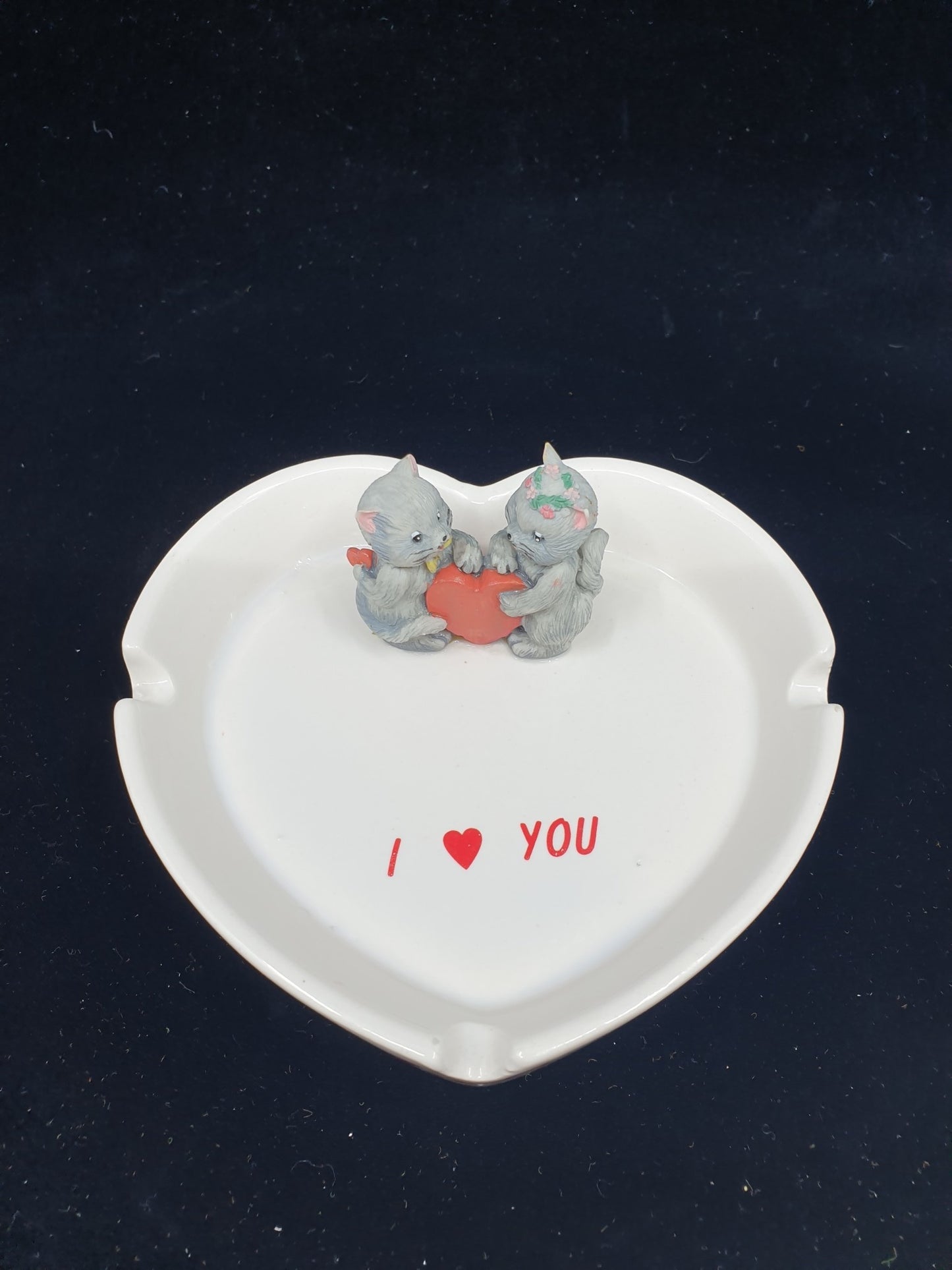 Cendrier couple de chats