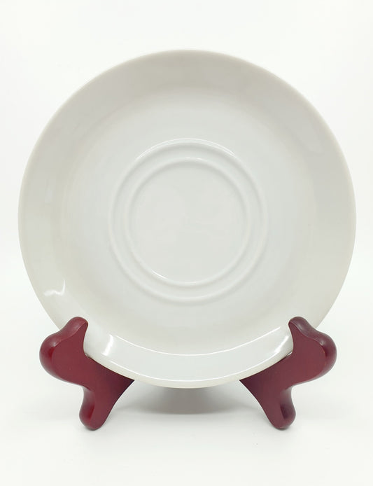 Sous-tasse blanche en porcelaine (5 pièces)