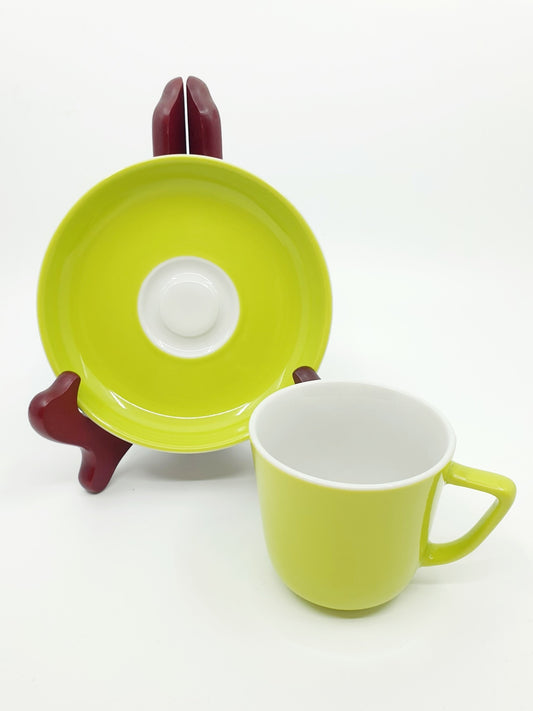 Tasse & sous-tasse - verte (pièce unique)