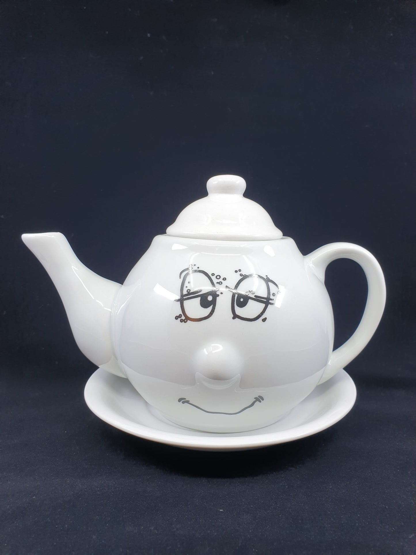 Théière avec soucoupe & tasses - Smiley (6 tasses)