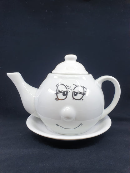 Théière avec soucoupe & tasses - Smiley (6 tasses)