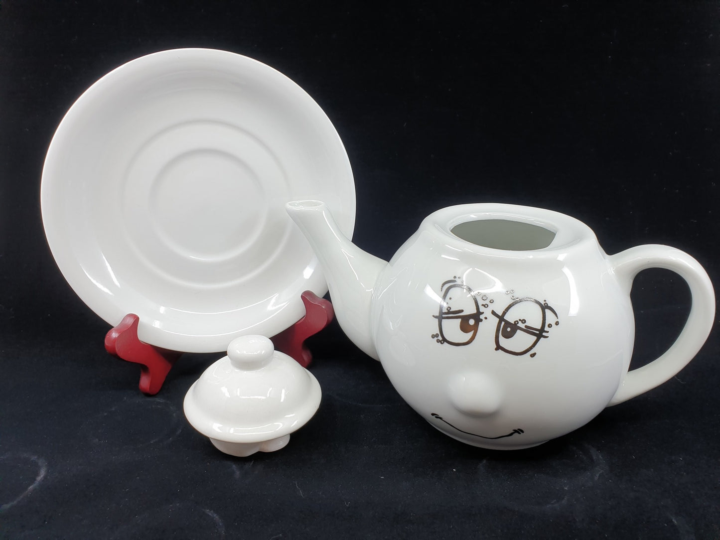 Théière avec soucoupe & tasses - Smiley (6 tasses)