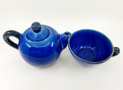Théière & tasse - Bleu intense