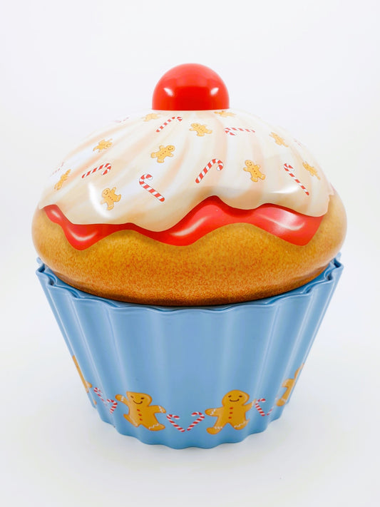 Boîte à biscuits cupcake - bonhomme en pain d'épice