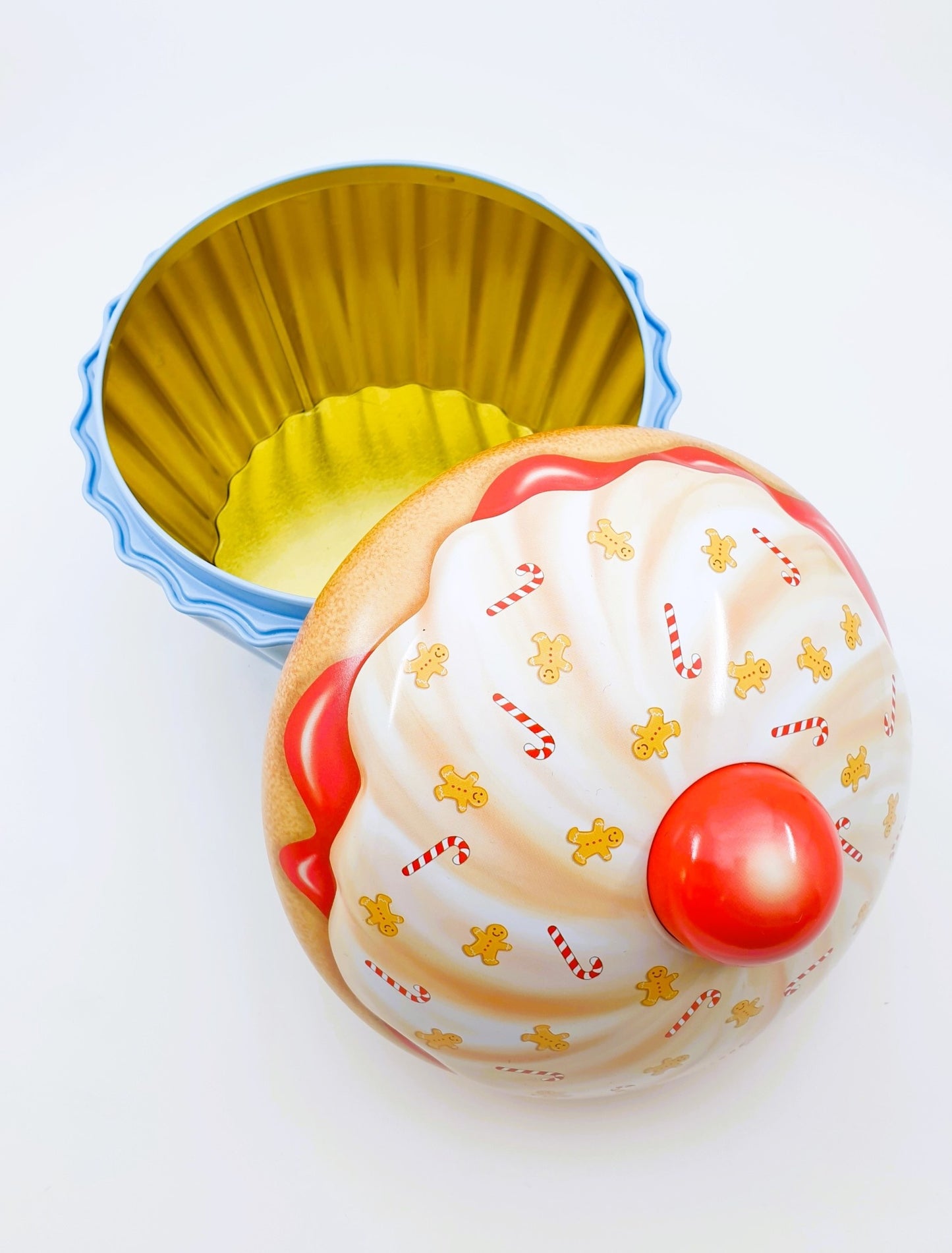 Boîte à biscuits cupcake - bonhomme en pain d'épice