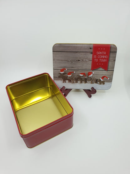 Boîte à biscuits cerfs de Noël - moyenne