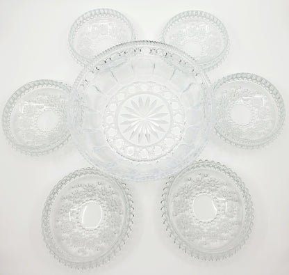 Saladier (1 pièce) avec coupelle à dessert (6 pièces)