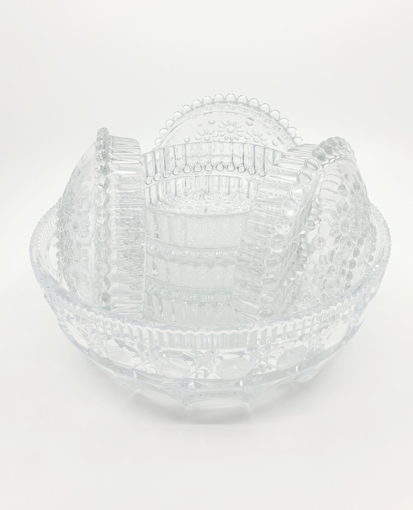 Saladier (1 pièce) avec coupelle à dessert (6 pièces)