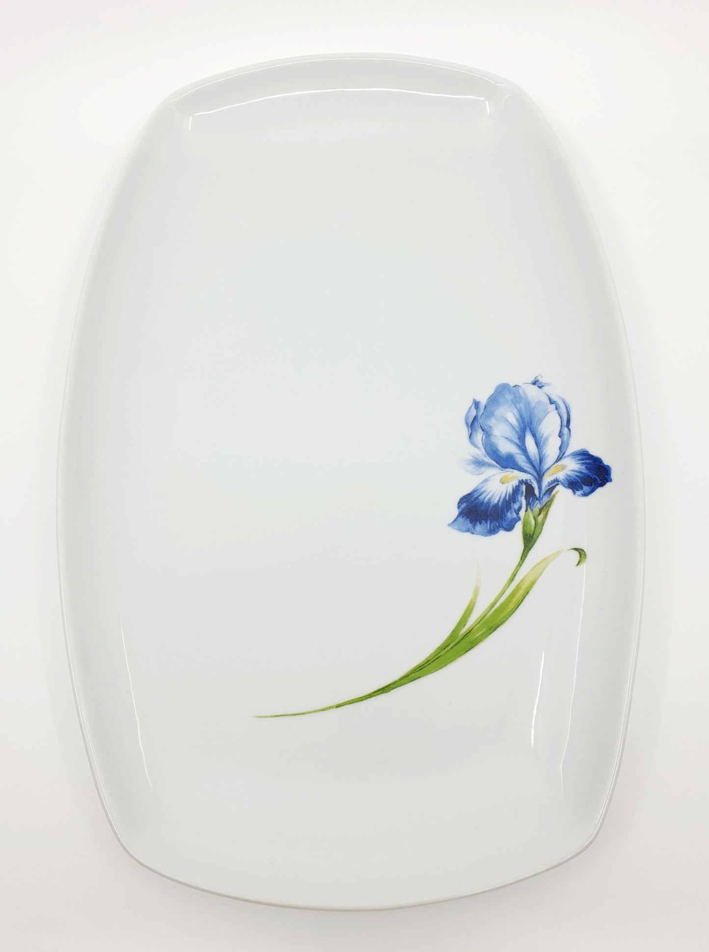 Grand plat en porcelaine - Iris