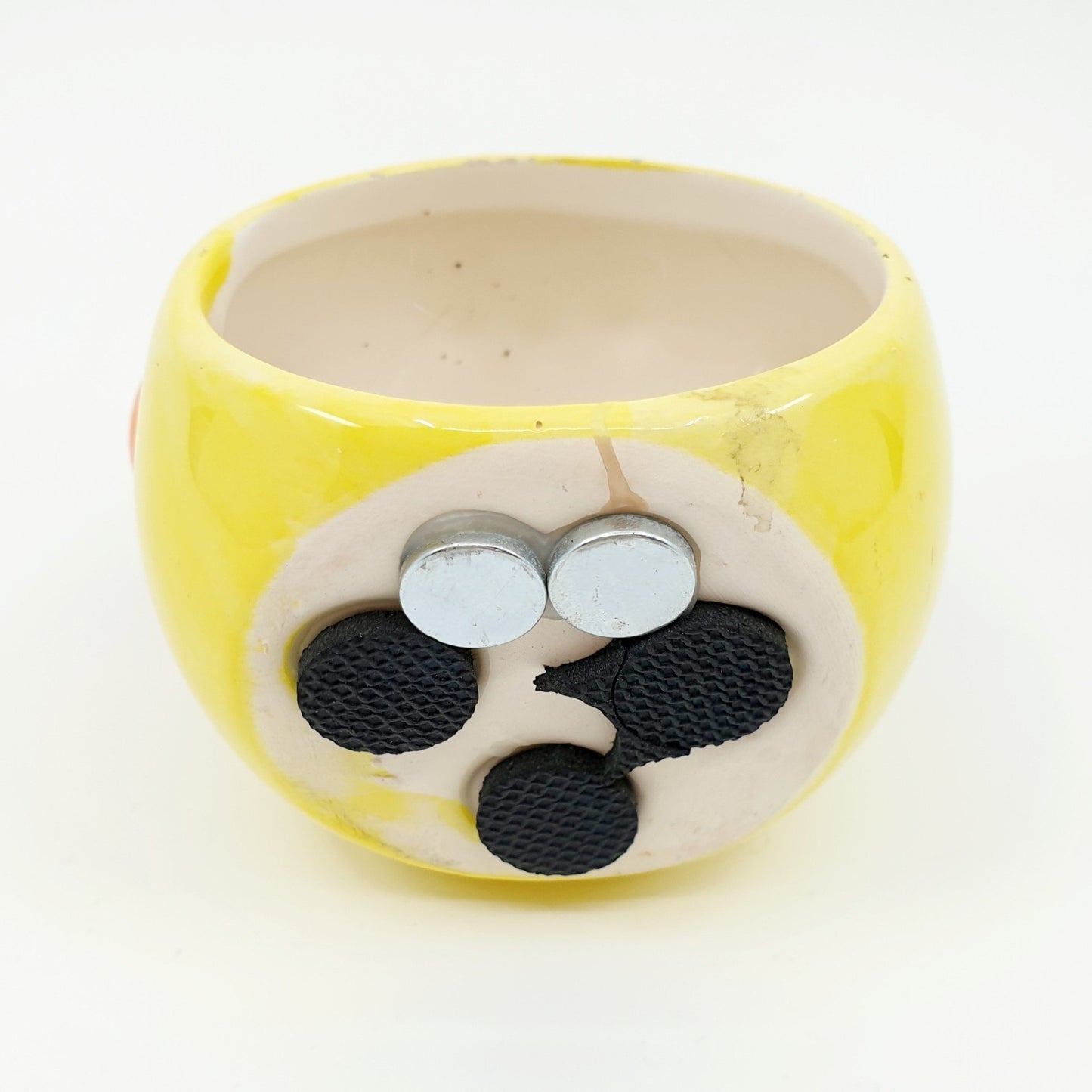 Cache-pot mini aimanté - Hibou jaune