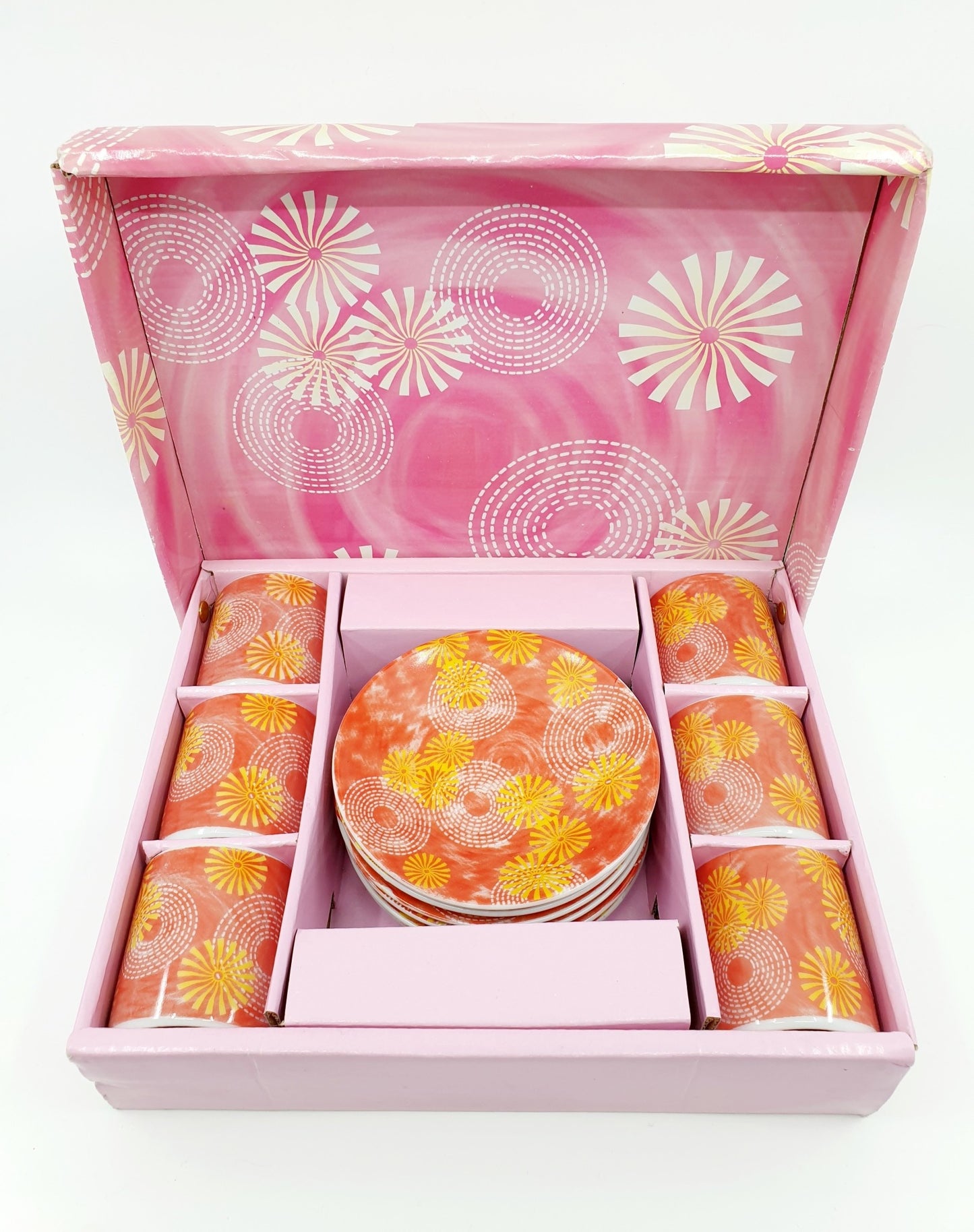 Coffret tasse & sous-tasse - artifice (2x6 pièces)