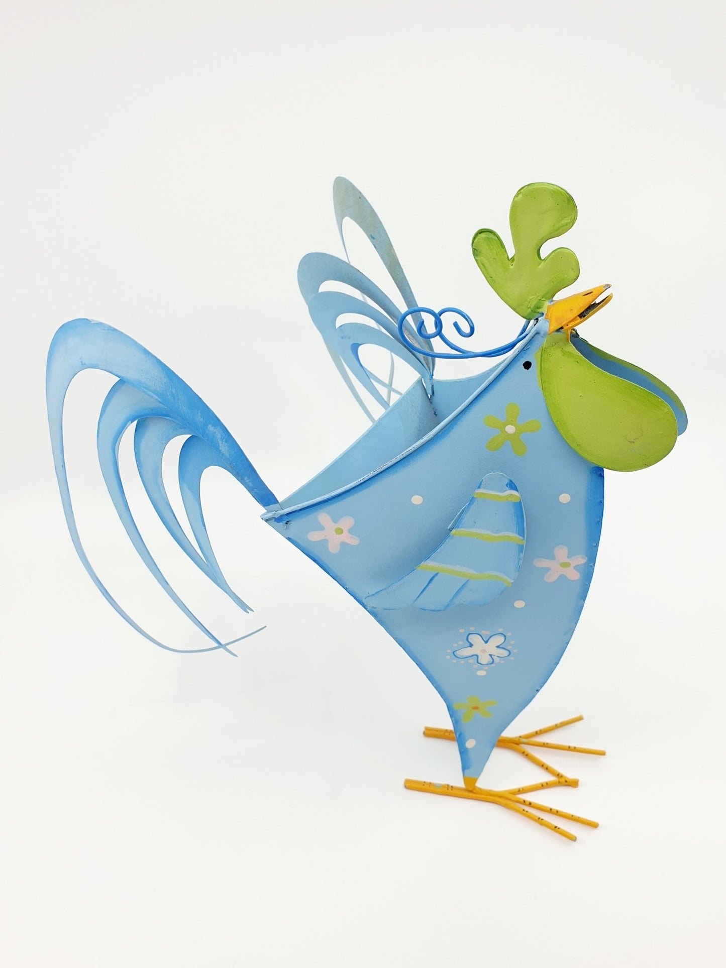 Poule décorative d'extérieur, cache-pot