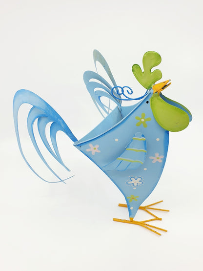 Poule décorative d'extérieur, cache-pot