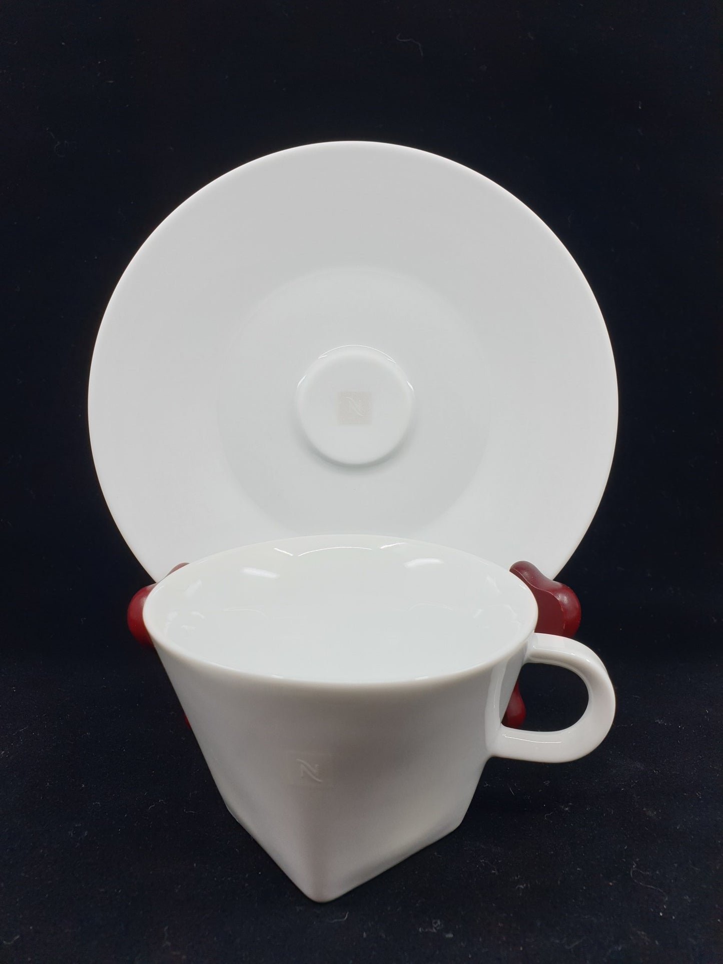 Tasse & sous-tasse en porcelaine (2x2 pièces)