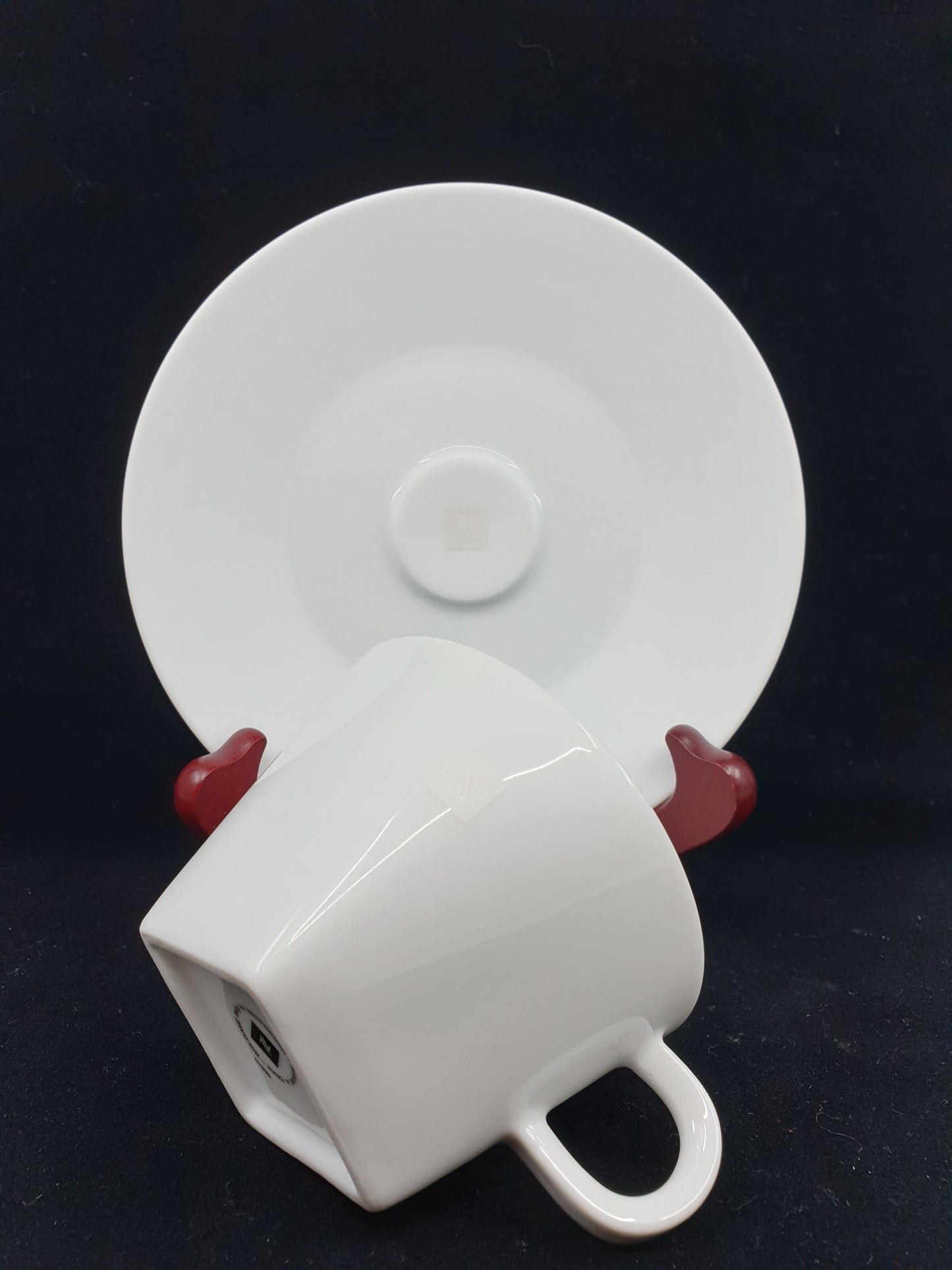 Tasse & sous-tasse en porcelaine (2x2 pièces)