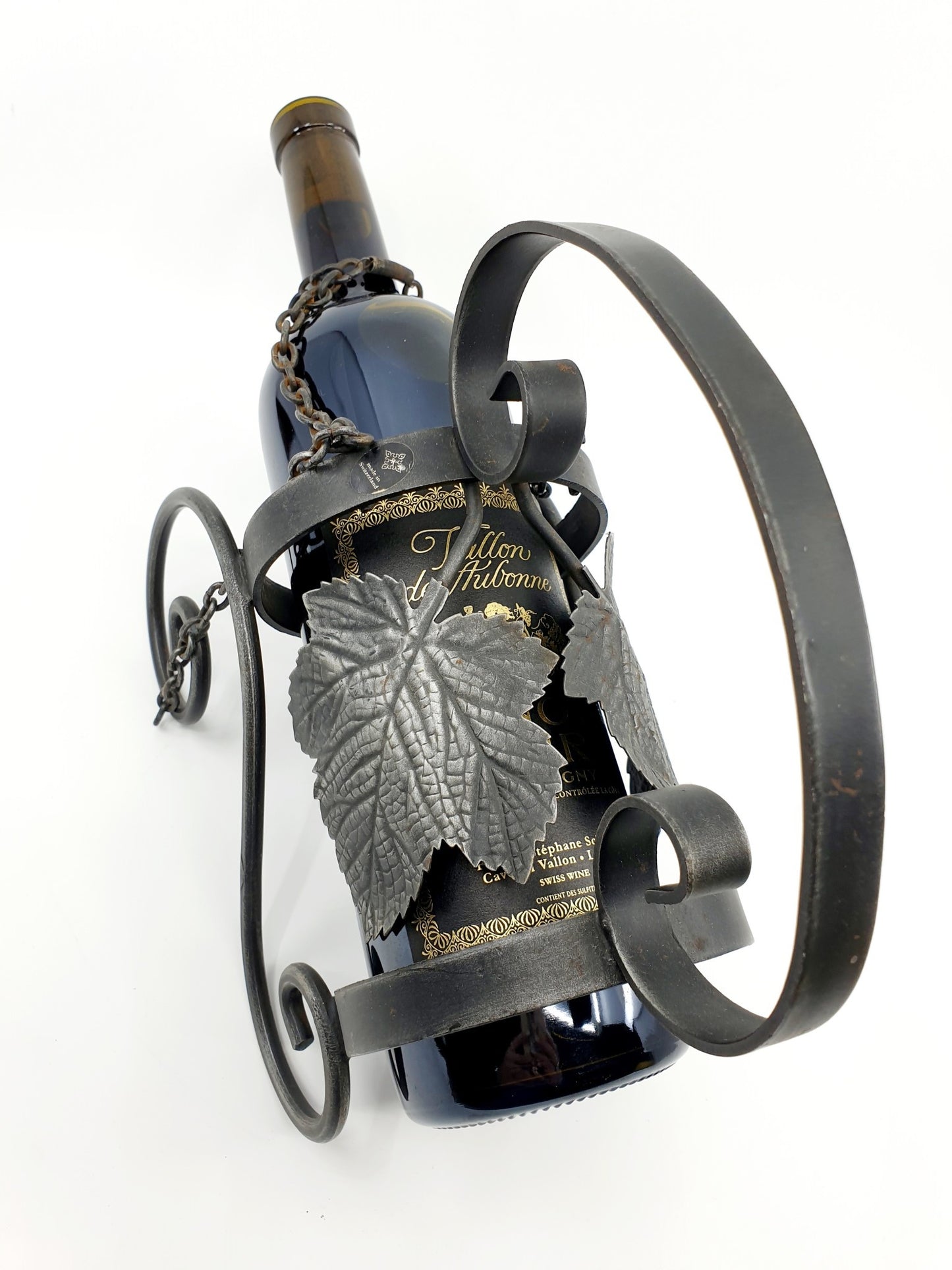 Porte-bouteille en fer forgé