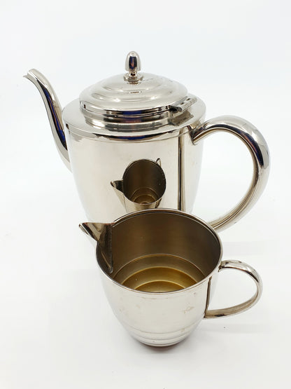 Cafetière & pot à lait en inox