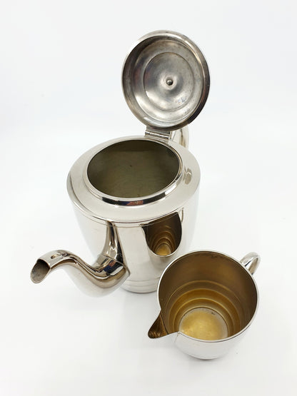 Cafetière & pot à lait en inox