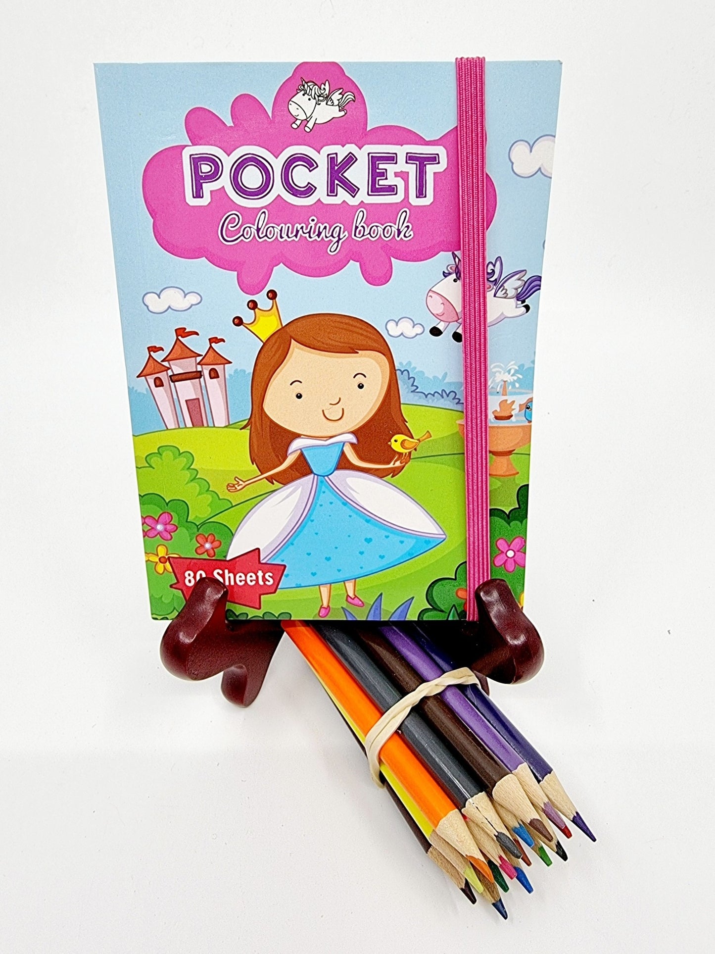 Livre de coloriage avec crayons de couleur - Princesse