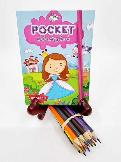 Livre de coloriage avec crayons de couleur - Princesse