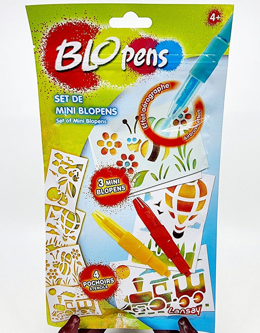 Set de mini BLOPENS avec 4 pochoirs
