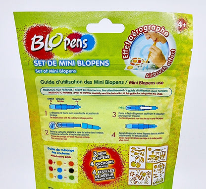 Set de mini BLOPENS avec 4 pochoirs