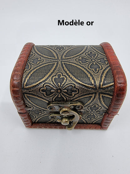 Petit coffre en bois - Or