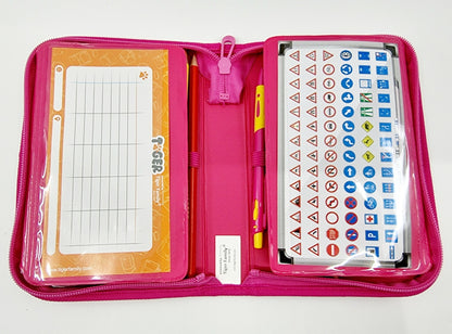 Trousse scolaire - Rose (50 pièces)