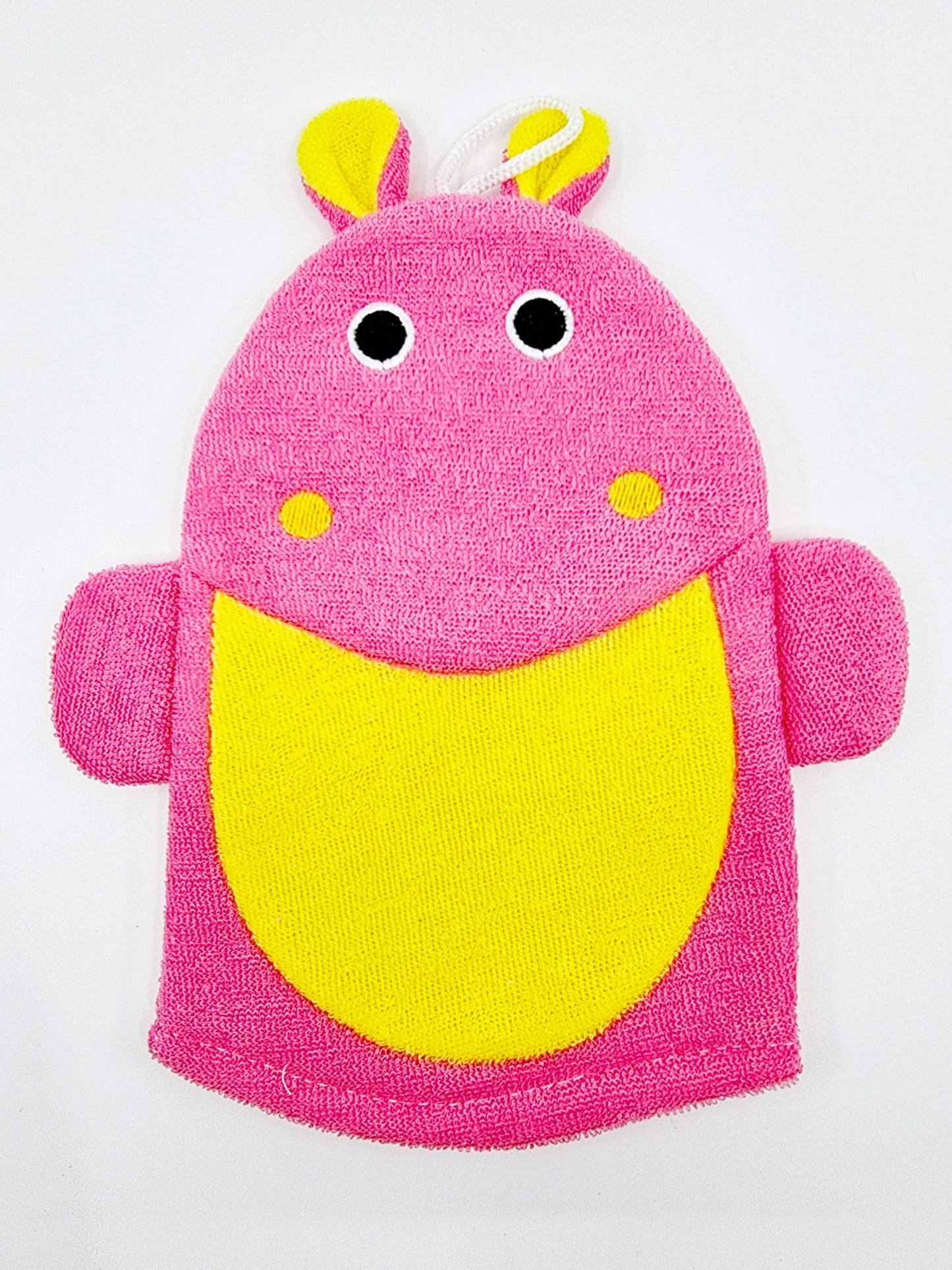 Gant de toilette - Hippopotame rose