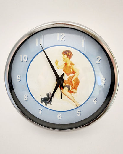 Horloge  rétro - modèle bleu