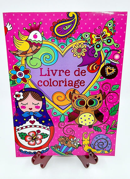 Livre de coloriage - rose