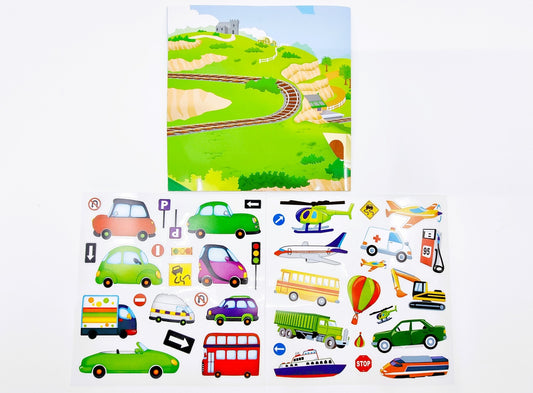 Livre dépliant avec stickers - Garçon