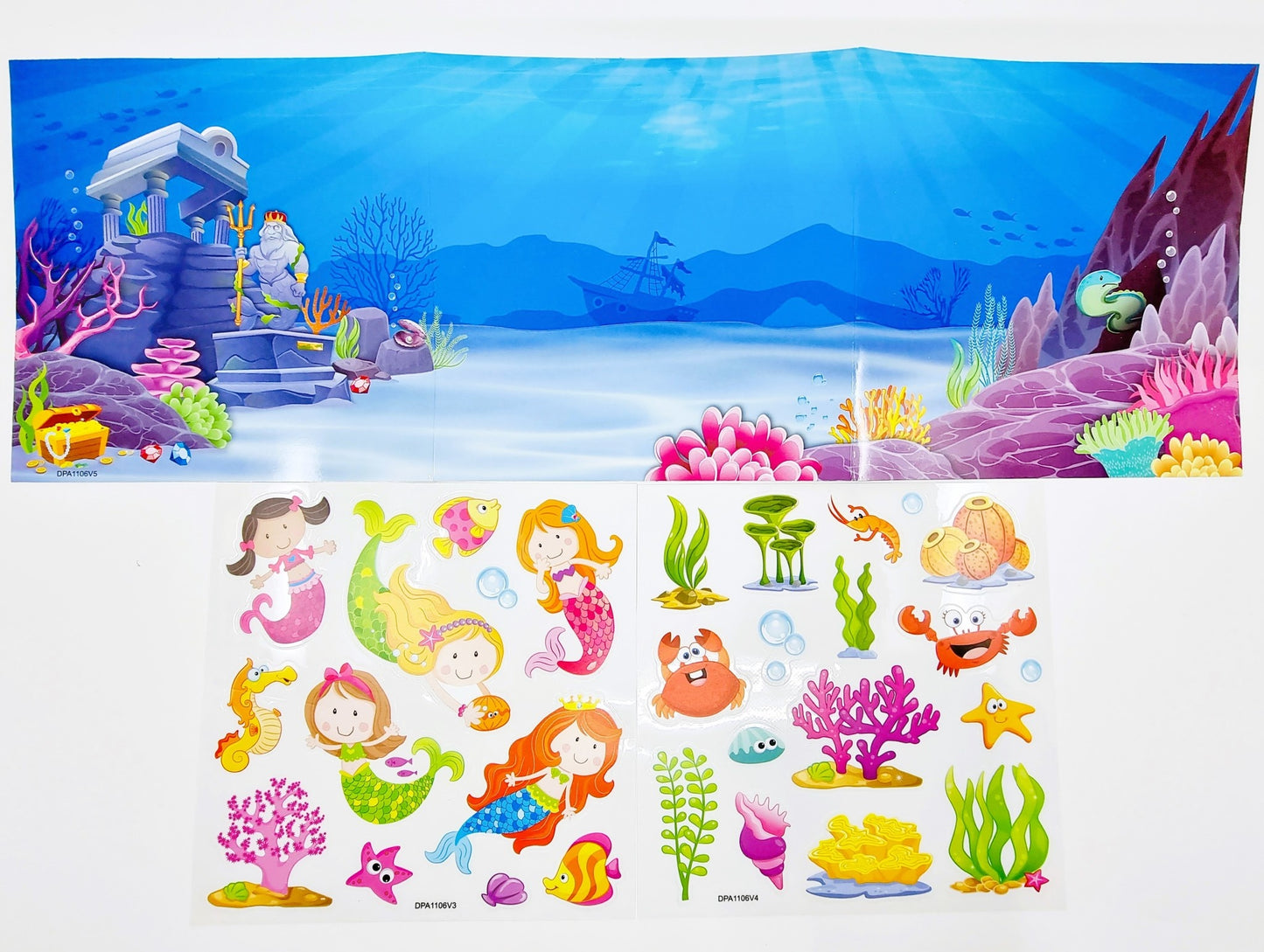 Livre dépliant avec stickers - Fille