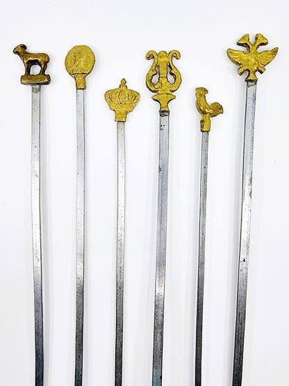 Hâtelets en acier (6 pièces)