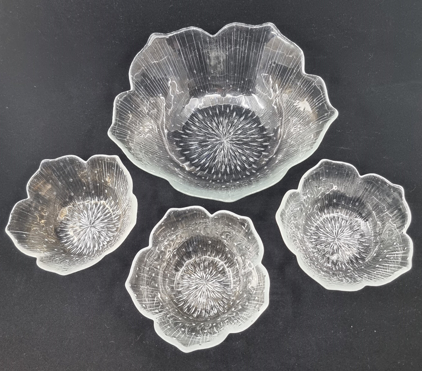 Saladier & coupelles tulipes (4 pièces)