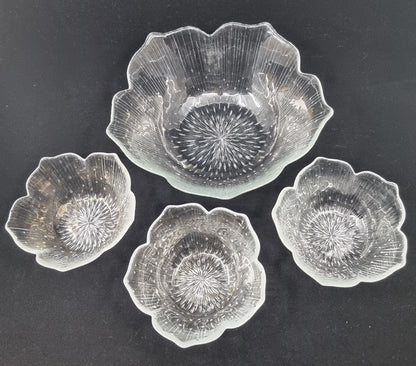 Saladier & coupelles tulipes (4 pièces)