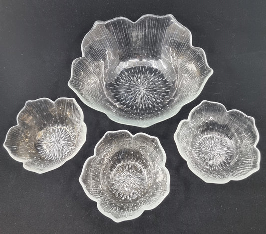 Saladier & coupelles tulipes (4 pièces)