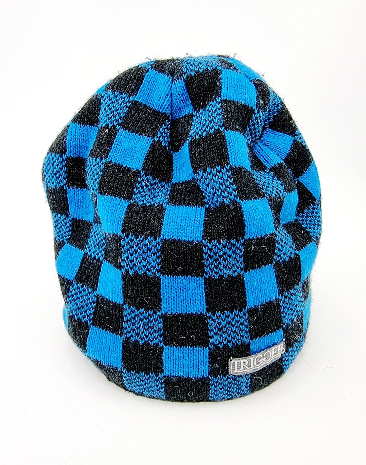 Bonnet à carreaux bleu & noir