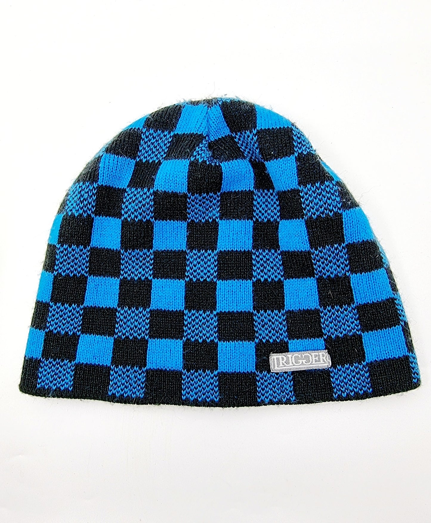 Bonnet à carreaux bleu & noir