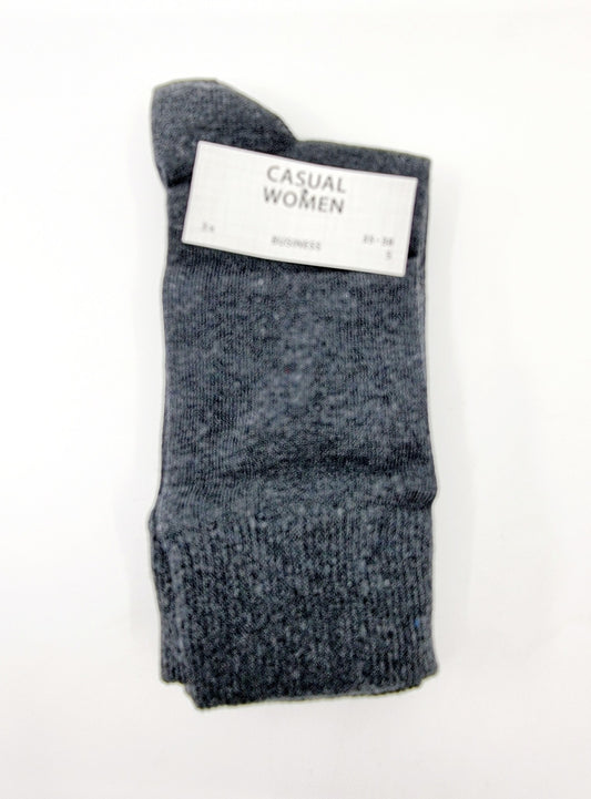 Chaussette business anthracite, 3 pièces (SIZE : 35-38)