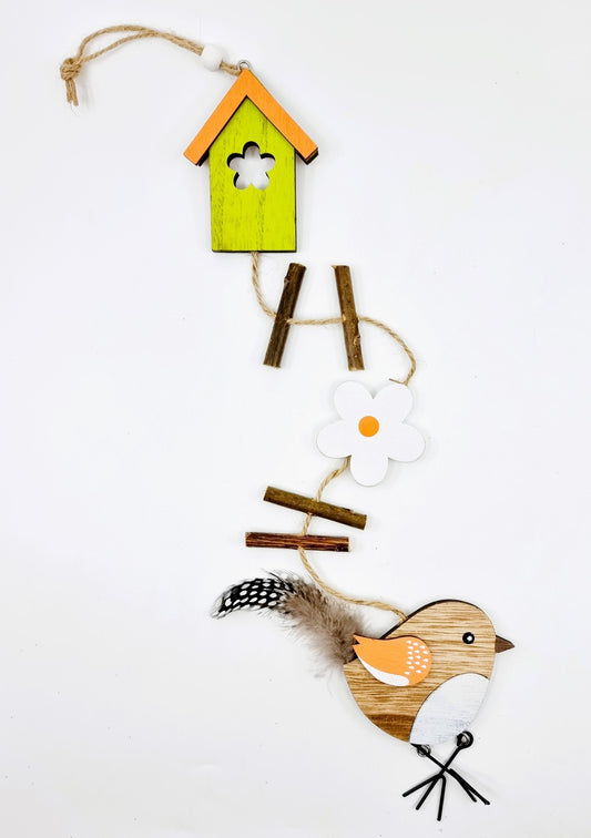 Guirlande - Oiseau et son nichoir