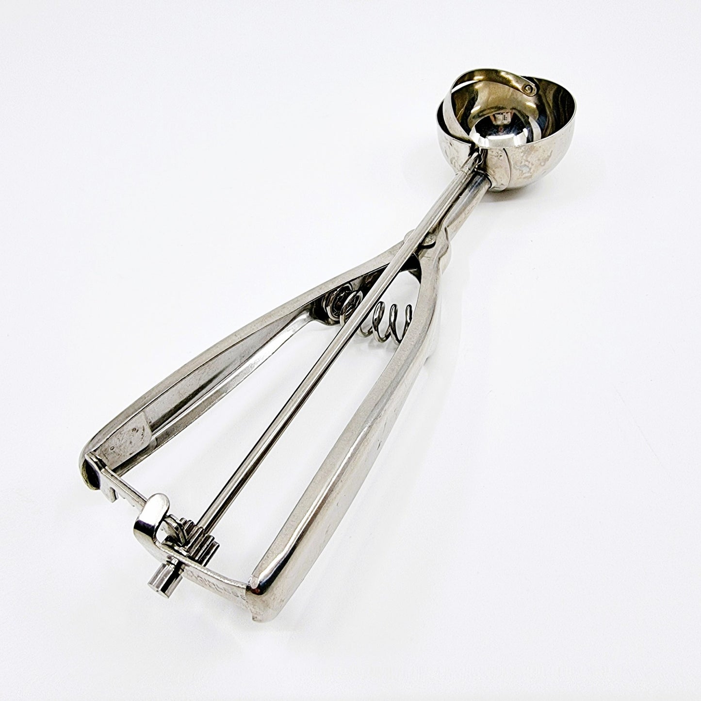 Cuillère à glace en acier avec levier démouleur (portionneuse)