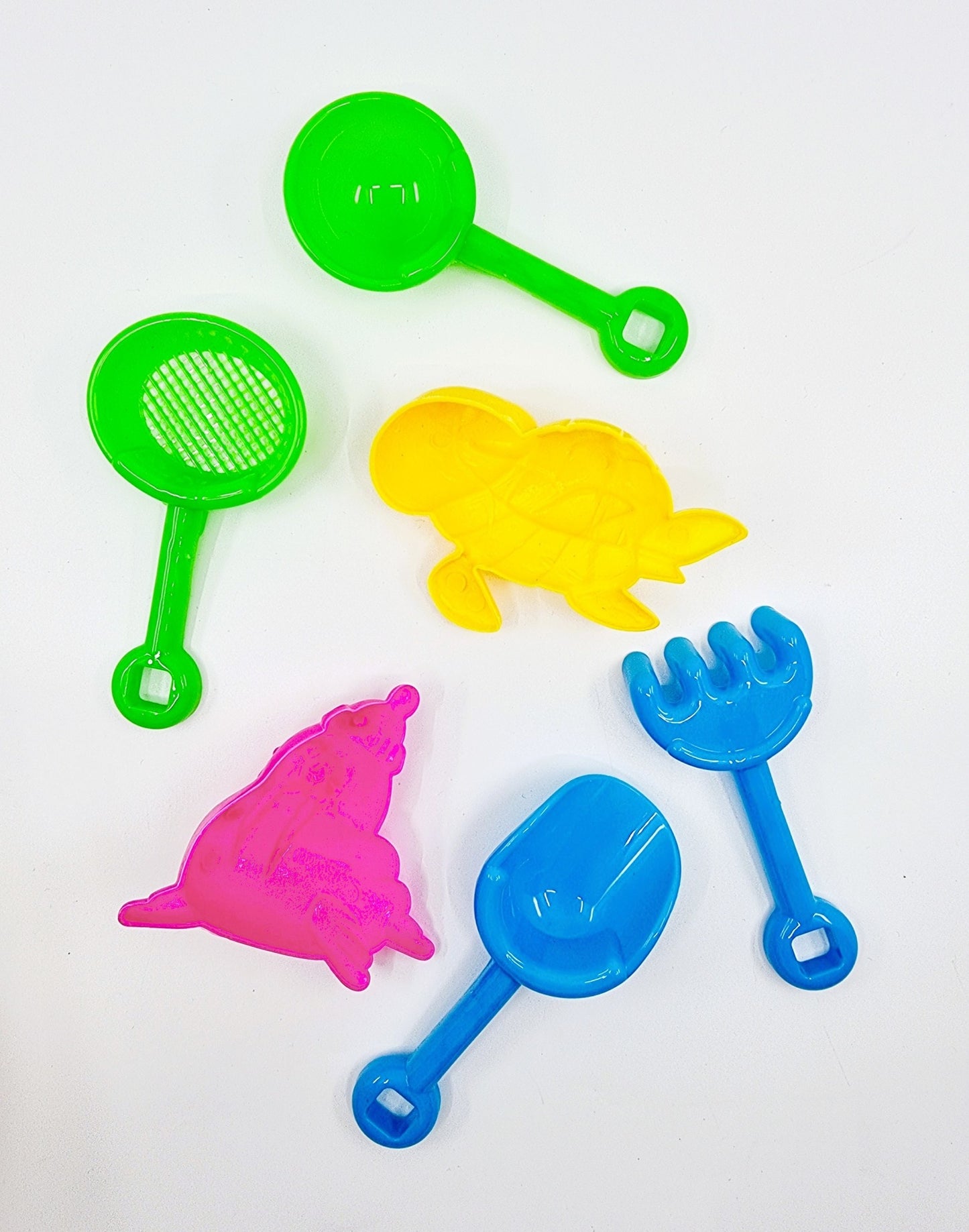 Petit seau de plage avec accessoires (7 pièces) - Jaune