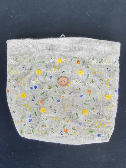 Trousse à maquillage fleurie